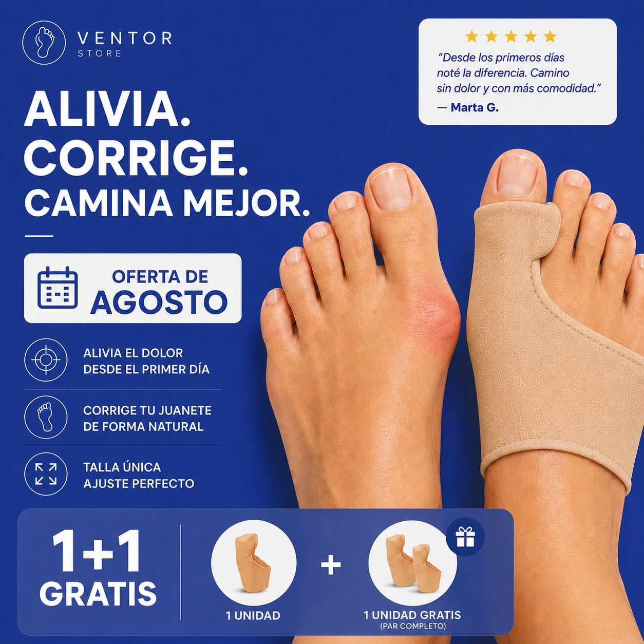 ConfortPie Pro™ – Separador de Dedos para Alivio Diario